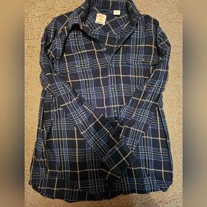 Timberland Men's Blue Plaid Dress Shirt